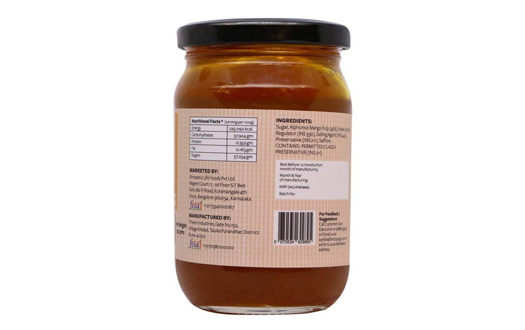Nutty Yogi Alphonso Mango Conserve    Glass Jar  330 grams